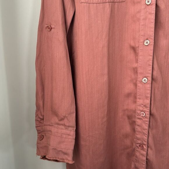 Dear John Denim Wistful Mauve Long Sleeve Button Avery Dress - Picture 7 of 10